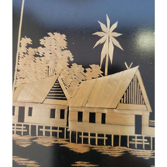 Framed Bamboo Straw Art - Picture 3 of 8